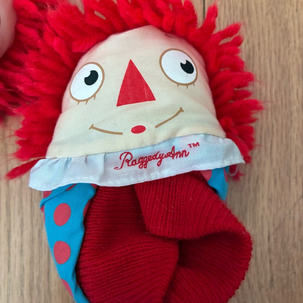 Vintage Raggedy Ann 1989 MacMillan Inc Toddler Slippers